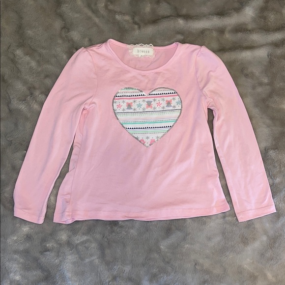 Btween Girls Pink Heart Fair Isle Legging Set - Size 5 - Picture 4 of 5